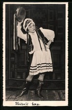 Ansichtskarte Tänzerin Waltraud Lau mit Tamburin 