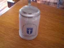 Bier Brauerei Bierkrug mit Zinndeckel  Tivoli Krefeld  0,5 l  Sonderkrug 1958