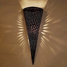 Marokkanische Wandleuchte METALL  H 70cm Lampenschirm Wandlampe Wandschirm NAKAT