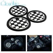 x3 Neu Kariertes Auto Cup Pad