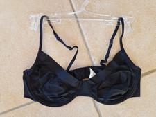 Queentex ~ BH ~ Gr.75C ~schwarz Bügel Schalen transparent Träger dünn ~ NEU oE