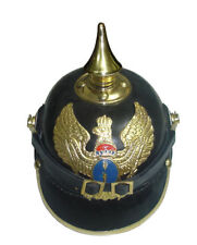 Militaria Pickelhaube Leder Helm Pickel helm Preussen Haube D254