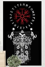 Die Wikinger alten skandinavischen nordischen Wandtuch Wand deko/Frau/Mann/Mode