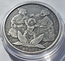 1 UNZE 999 SILBER - LEGENDEN VON JAPAN / MOMOTARO - SILBERMÜNZE - SILBERBARREN