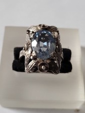 Jugendstil Silber Ring ovaler