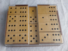 altes Domino - Spiel / Kunststoff - 28 Spielsteine - Vintage