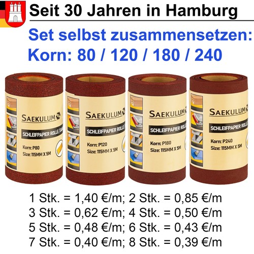 Schleifpapier rollen set - schleifpapier, 115mm