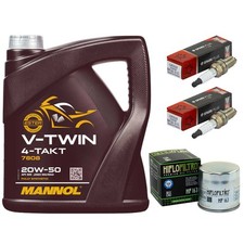 Inspektion Set Öl 4L Ölfilter Zündkerzen für BMW R 1200 C 259C R1200 R2C 1997-03