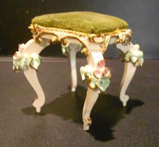 Boutique Szalasi Rokoko Klavier Hocker, Puppenhaus Salon Möbel, gebr.