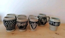 8 Weinbecher  Keramik Steingut