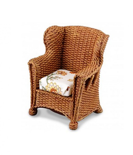 Puppenhaus braune rattan stuhl - rattan,