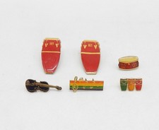 Musikinstrumente Trommel Geige .... Konvolut - Anstecker Pin - vintage