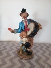 Clownsfigur Groß Figur Clown Dekoration Trommel Karneval Fasching Party Deko