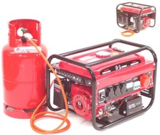 Gas- + Benzin-Generator Stromerzeuger 2800 Dual Stromaggregat E-Start 06290