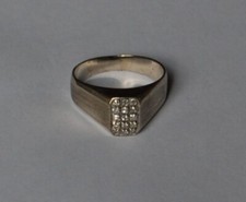 Weißgold Ring wie Solitär