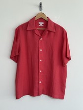 Reiss Leinenhemd Cuban Rot