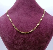 Gold Singapurkette, 750er 18 Karat Goldkette, Halskette 