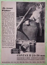 6. Zeiss Ikon AG Dresden Contax II Film Kamera Werbung Reklame 1941