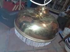 Alte Casino Vintage Lampe Deckenlampe Leuchte Messing 70er Jahre rund