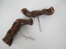 2  Wurzelkorkenzieher Wurzelholz Griff Korkenzieher Bar Zubehör Deko Sammler