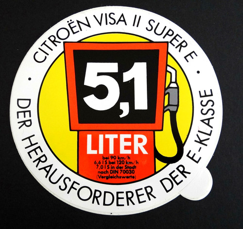 Werbe aufkleber citroen - citroen, visa