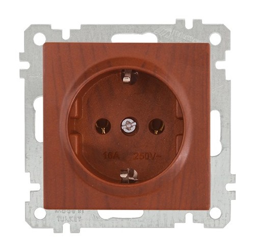Schuko steckdose kirsche holz - schuko,