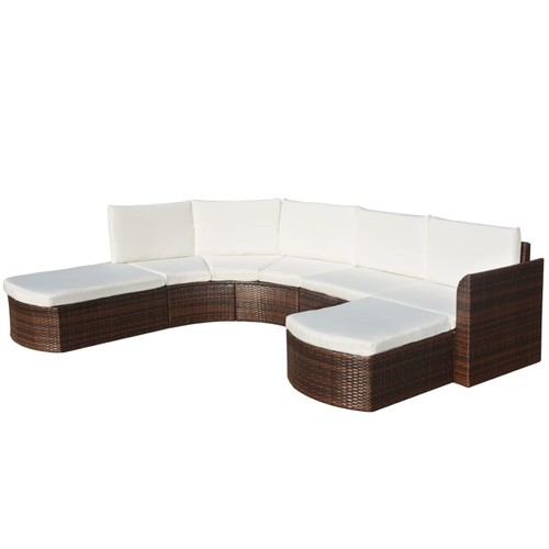 Gartensofa tlg poly rattan - gartensofa, 16-tlg.