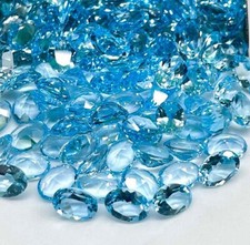 1x Swiss Blau Topas Oval