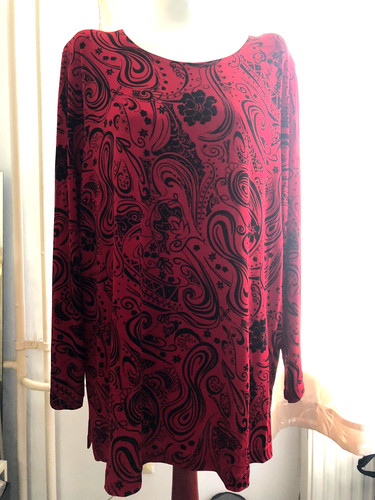 Rot schwarzes langarm shirt - rot,,