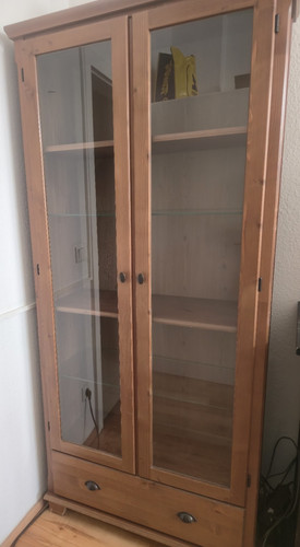 Vitrine holz glas braun - holz/glas, braun,