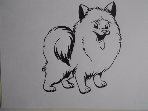 Schablone hund46 auf - ", a4