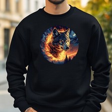 Wolf in Flammen Sweatshirt Kuschelig und Perfekt für jeden Anlass S bis 4XL