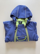 JAKO-O SOFTSHELL OVERALL MIT ABNEHMBARER KAPUZE GR.80/86 BLAU MIT GRÜNv