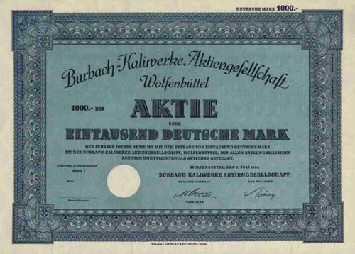 Burbach kaliwerke blankette - burbach,
