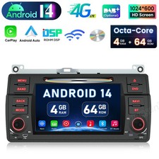 Für BMW E46 8-Kern 7" DSP DVD 64G 4G Android 14 Autoradio Car Play Navi WIFI USB
