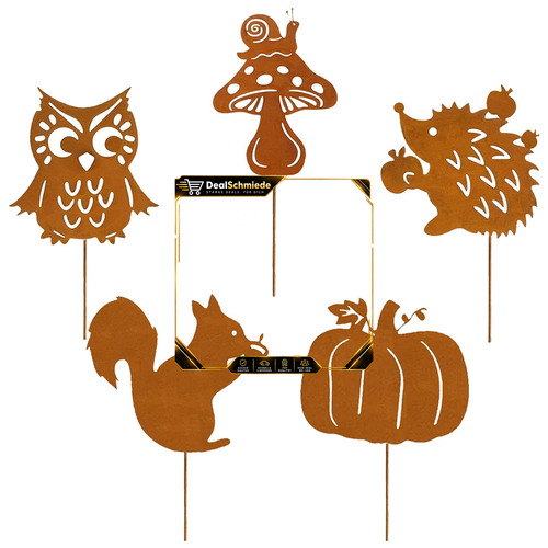 Gartenstecker rost herbstdeko - rost,
