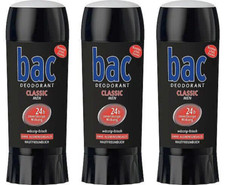 ✅ bac Classic Men Deo Stick Deodorant würzig frischer Duft 24h Schutz 3x 40ml ✅
