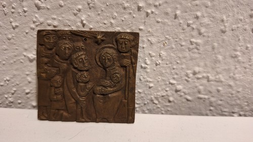 Religiöses bronzerelief - religiöses,