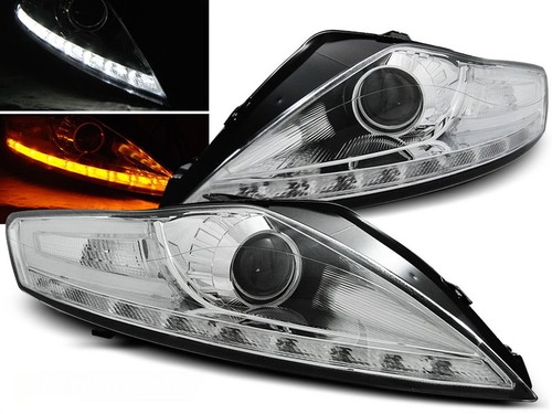 Led scheinwerfer set - led, chrom