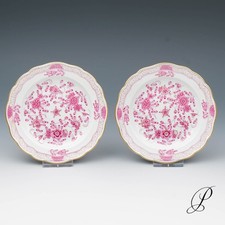 Meissen 2 Gebäckteller 1.Wahl reiche Indische Malerei purpur