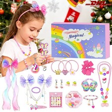 Adventskalender Einhorn 2025 – 24 Füllungen mit Schmuck, Haarschmuck, Spielspaß