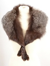 Z196 SILBERFUCHS STOLA PELZSTOLA ECHT PELZ FUCHS SCHAL SILVER FOX FUR STOLE