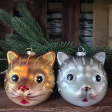 2 x Katze Kugel Katzen 8cm