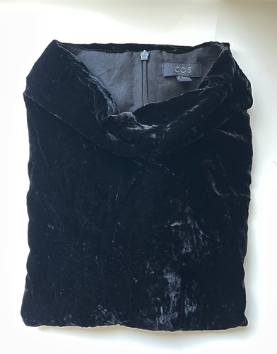 Cos luxus samt top schwarz - luxus, samt-top