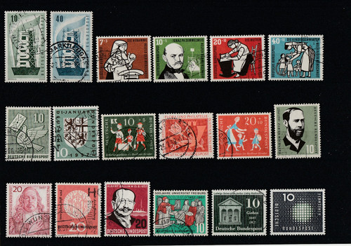 Deutsche bundespost 1956 - deutsche, 1956/57