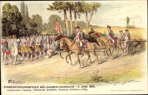 Künstler becker dornach - ak,