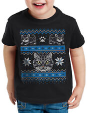 Katze Christmas Jumper Kinder