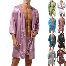 Herren Eleganter Satin Kimono