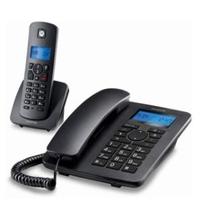 Motorola C4201 Combo Telefon mit DECT Mobilteil Seniorentelefon Große Tasten