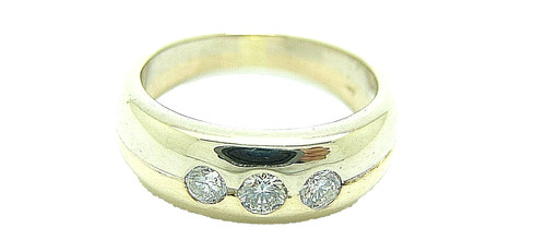 Unisex brillant ring 585 - unisex,